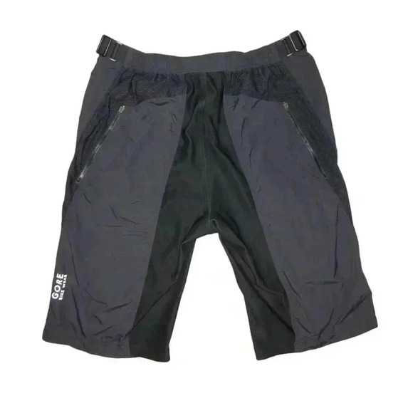 Gore Bike Wear Men’s Countdown Shorts Size Large Gray Black Mesh Zip Pockets - Picture 4 of 7